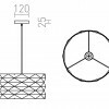 RENDL EZRA 40 závěsná bílé PVC/šedá 230V E27 15W R13319