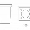 RENDL ORBU SQ 10 zápustná nerezová ocel 230V LED GU10 15W IP67 R13439