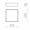 RENDL LARISA SQ 22 stropní černá 230V LED 20W 3000K R13488