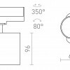 RENDL CONNOR pro tříokr. lištu bílá/černá 230V LED GU10 10W R13499