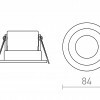 RENDL BELLA LED zápustná bílá 230V LED 11W IP65 3000K R13602