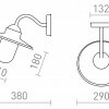 RENDL BEACON nástěnná černá strukturované sklo 230V E27 60W IP44 R13614