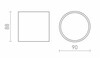 RENDL SENZA R stropní antracitová čiré sklo 230V LED 6W IP54 3000K R13623