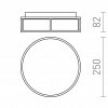 RENDL GRANDE LED 25 stropní opálové sklo/černá 230V LED 12W IP44 3000K R13677