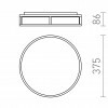 RENDL GRANDE LED 35 stropní opálové sklo/černá 230V LED 24W IP44 3000K R13679