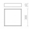 RENDL MERANO LED 30 stropní chrom/matný akryl 230V LED 16W IP44 3000K R13697