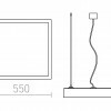 RENDL STRUCTURAL LED 55x55 závěsná česaný hliník 230V LED 48W 3000K R13714