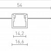 RENDL LED PROFILE B zápustný 1m hliník/mléčný akryl  R13865