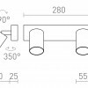 RENDL DUDE II přisazená černá 230V LED GU10 2x9W R13923