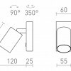 RENDL DUDE nástěnná bílá 230V LED GU10 9W R13924