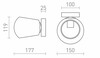 RENDL SOLARIS přisazená čiré sklo/černá 230V E14 7W R13994