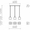 RENDL DADOS III 60 závěsná opálové sklo/chrom 230V E27 3x11W R14020