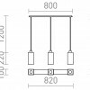 RENDL LIZ III 80 závěsná opálové sklo/matný nikl 230V E27 3x11W R14027