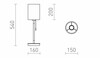 RENDL KEITH/RON 15/20 stolní s USB Polycotton bílá/buk 230V E27 7W R14036