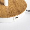 RENDL KEITH/DELISA stolní s USB bílá knoflíky/buk 230V E27 7W R14037