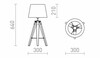 RENDL ALVIS/AMBITUS 30 stolní Polycotton bílá/bambus 230V E27 11W R14041