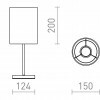 RENDL NYC/RON 15/20 stolní Monaco petrolejová/stříbrné PVC/chrom 230V E27 7W R14059