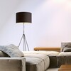 RENDL LUTON/RON 55 stojanová Polycotton černá/černá/kov 230V E27 11W R14068