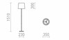 RENDL NYC/CONNY 35 stojanová Monaco holubí šeď/stříbrné PVC/chrom 230V E27 11W R14077