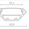 RENDL LED PROFILE J přisazený 1m bílá matný akryl/hliník  R14093