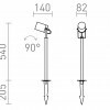 RENDL NAVONA 47 na bodci antracitová 230V GU10 8W IP65 R14138