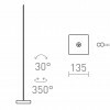 RENDL ANEMONA 120 stojanová lampa černá 230V LED 15W 3000K R14184