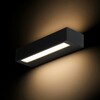 RENDL ASTER 25 nástěnné svítidlo černá mléčný akryl 230V LED 2x6W IP65 3000K R14198