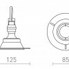 RENDL IPSO R IP65 zápustné svítidlo černá 230V GU10 9W IP65 R14228