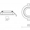 RENDL JADE DIMM TO WARM zápustné svítidlo bílá 230V LED 6W 60° 3000 - 2000K R14236
