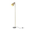 RENDL DIVINA stojanová lampa mosaz/dekor černý mramor 230V E27 5W R14262