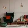 RENDL DIVINA stojanová lampa mosaz/dekor černý mramor 230V E27 5W R14262