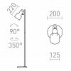 RENDL DIVINA stojanová lampa mosaz/dekor černý mramor 230V E27 5W R14262