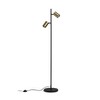 RENDL FLYNN II stojanová lampa černá/česaná mosaz 230V GU10 2x9W R14267