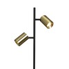 RENDL FLYNN II stojanová lampa černá/česaná mosaz 230V GU10 2x9W R14267
