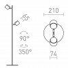 RENDL NOVA II stojanová lampa černá chrom/mléčný akryl 230V LED 2x3.5W 3000K R14277