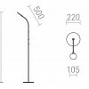 RENDL CELESTE DIMM stojanová lampa černá 230V LED 5W 100° 3000K R14281