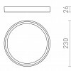 RENDL LANA 23 přisazené svítidlo černá plast 230V LED 18W 3000K/4000K/6000K R14303