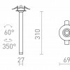 RENDL LUMIS 31 DIMM zápustné svítidlo bílá 230V LED 10W 38° 3000K R14349