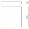 RENDL LARISA SQ 60 DIMM stropní svítidlo bílá 230V LED 100W 3000K/4000K/6500K R14372