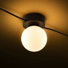 RENDL VELA V stropní svítidlo černá opálové sklo 230V G9 5x6W R14387