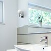 RENDL PEGGY nástěnné svítidlo chrom/opálové sklo 230V G9 6W IP44 R14388
