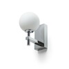 RENDL PEGGY nástěnné svítidlo chrom/opálové sklo 230V G9 6W IP44 R14388