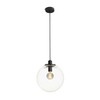 RENDL BOULDER 30 závěsné svítidlo čiré sklo/černá 230V E27 15W R14393