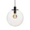 RENDL BOULDER 30 závěsné svítidlo čiré sklo/černá 230V E27 15W R14393