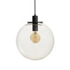RENDL BOULDER 30 závěsné svítidlo čiré sklo/černá 230V E27 15W R14393