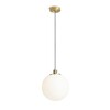 RENDL BOULDER 30 závěsné svítidlo opálové sklo/česaná mosaz 230V E27 15W R14394