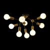 RENDL ARTEMIA 9 stropní svítidlo černá česaná mosaz 230V E27 9x15W R14397