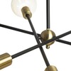 RENDL ARTEMIA 6 svítidlo na tyči černá česaná mosaz 230V E27 6x15W R14398
