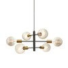 RENDL ARTEMIA 6 závěsné svítidlo černá česaná mosaz 230V E27 6x15W R14399