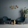 RENDL ARTEMIA 6 závěsné svítidlo černá česaná mosaz 230V E27 6x15W R14399